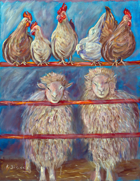 Chickens and sheep